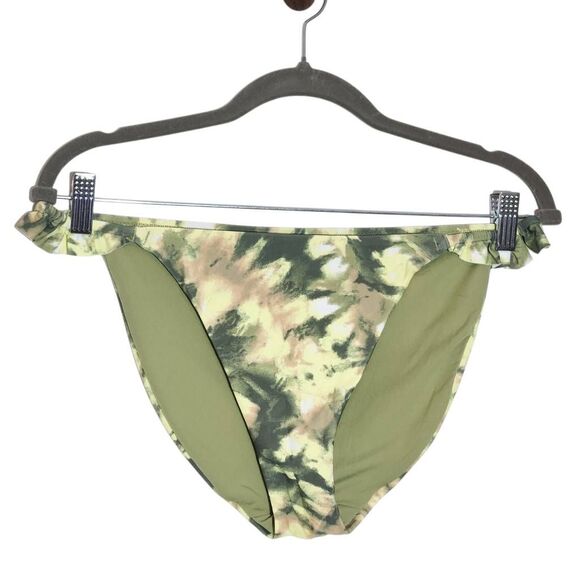 Aerie Green Abstract Print Bikini Bottoms NWTT Size Large Full Coverage Bottoms - Picture 1 of 9